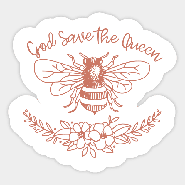 God Save the Queen Sticker by MollyBee